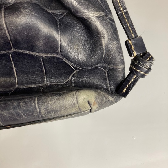 Dooney Bourke Blue Leather Shoulder Bag - Picture 3 of 11